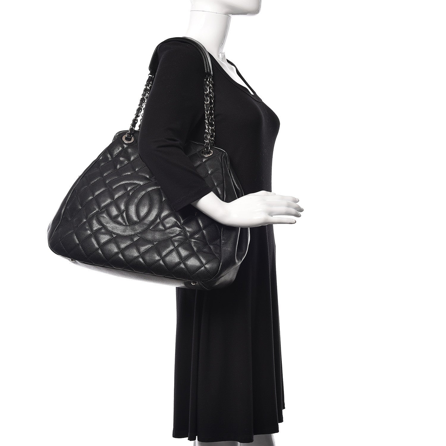 Chanel Caviar Quilted Framed Bowling Bag Black 2 of 12
