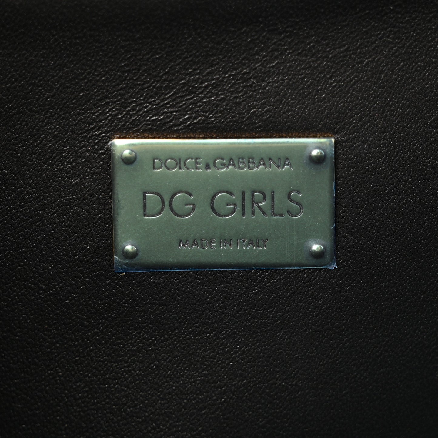Nappa DG Girls Shoulder Bag Black