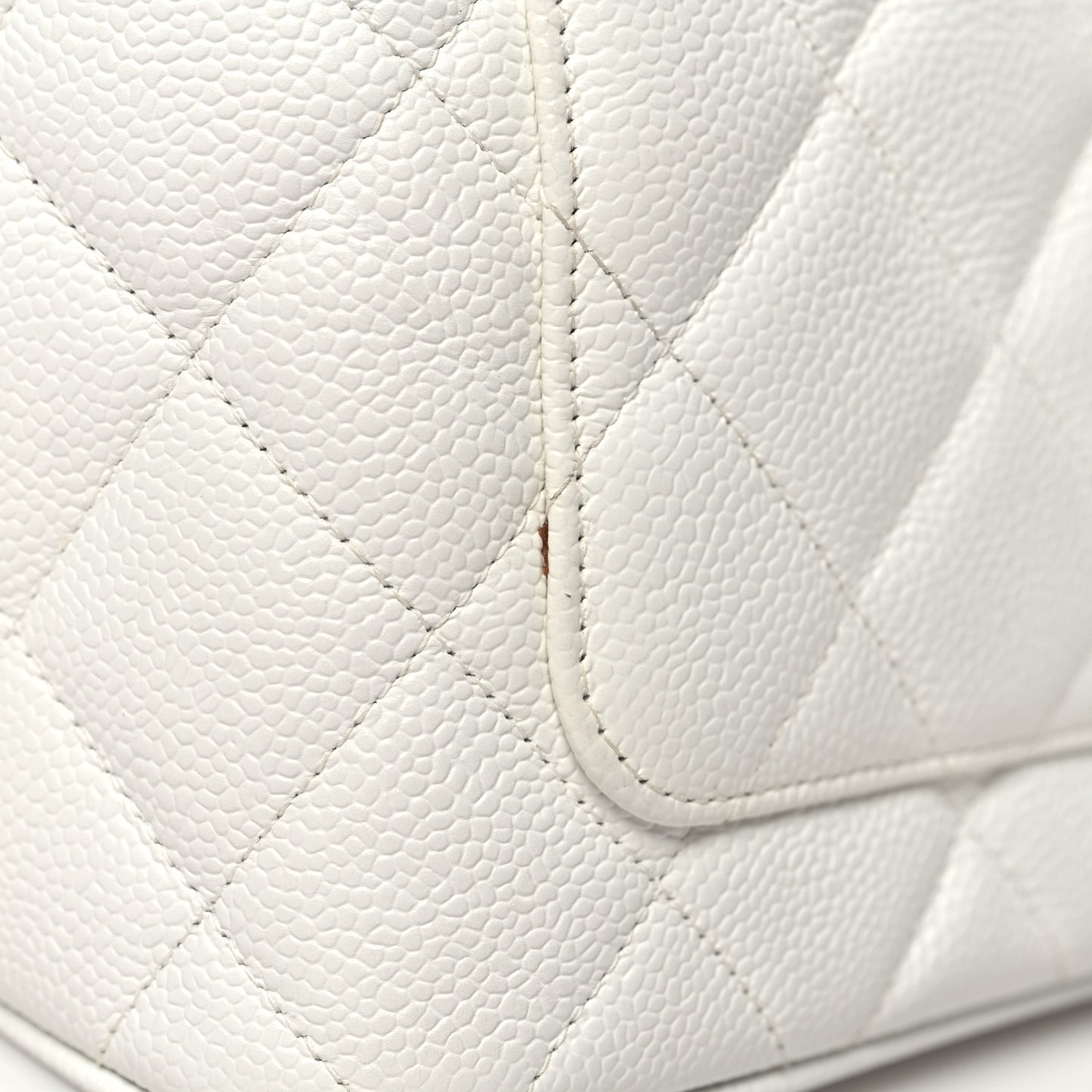 Caviar Quilted Medallion Tote White