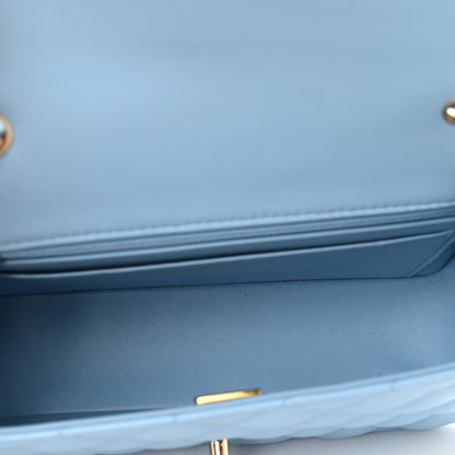 Chanel Lambskin Quilted Mini Rectangular Flap Light Blue 4 of 10
