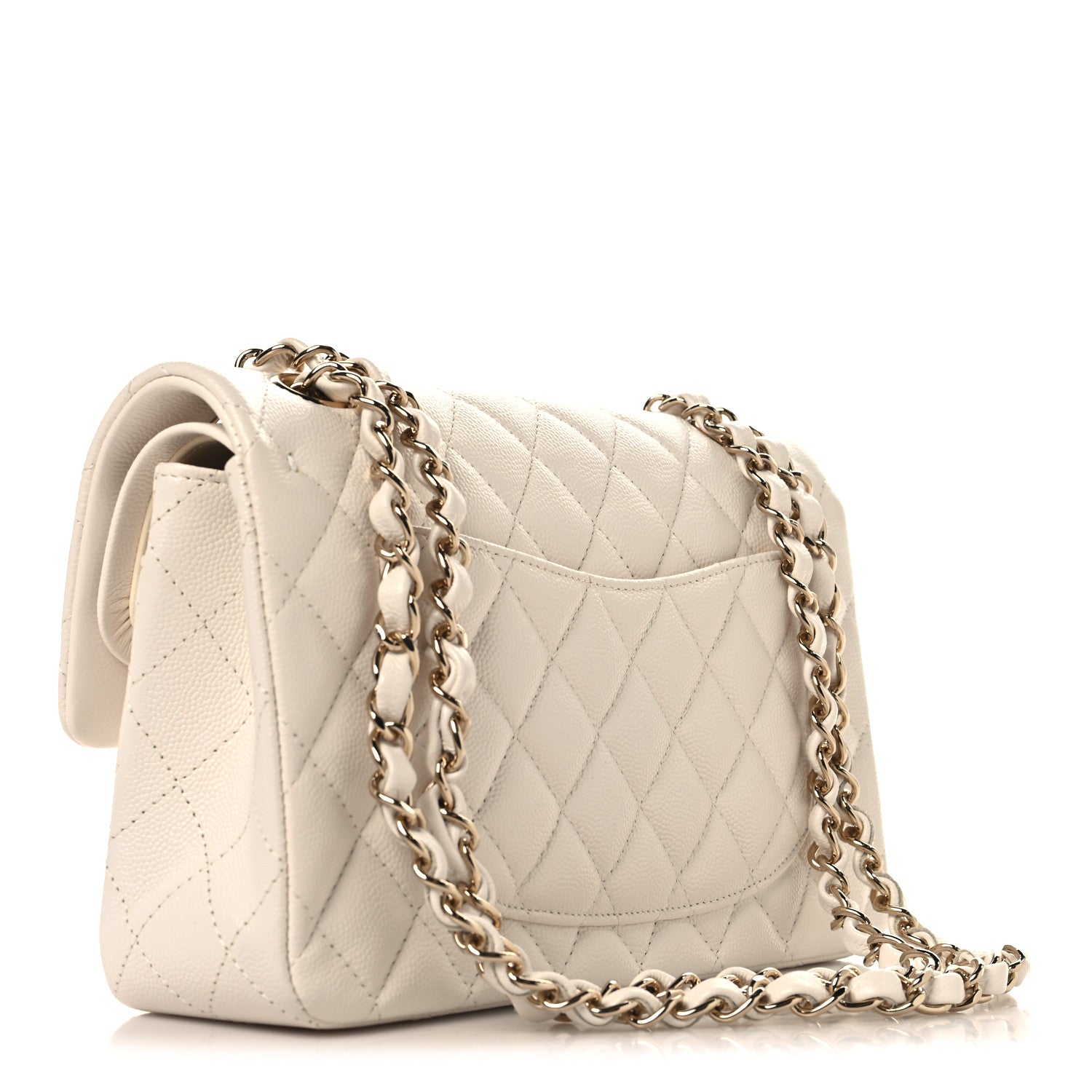 Chanel Caviar Quilted Small Double Flap White White 3 of 11
