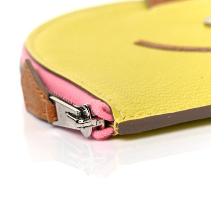 Hermes Chevre Mysore Paddock Change Purse Lime Caramel 7 of 9