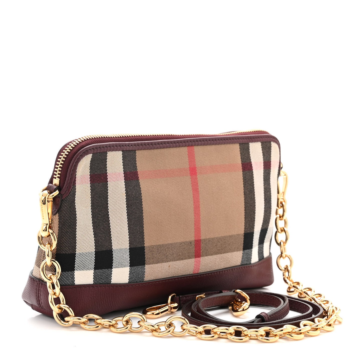 Derby House Check Abingdon Convertible Clutch Mahogany Red