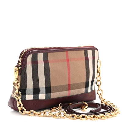 Burberry Derby House Check Abingdon Convertible Clutch Mahogany Red 3 of 10