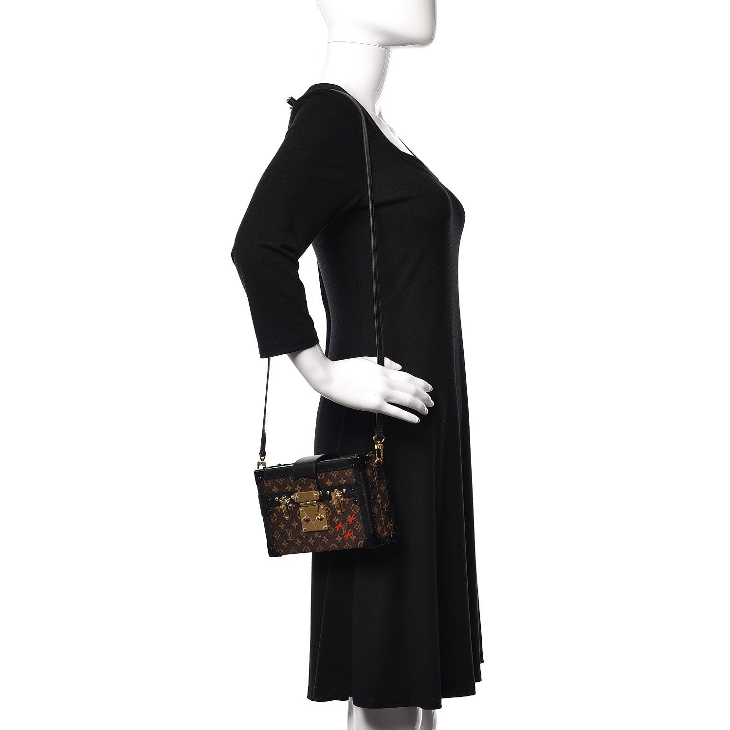 Louis Vuitton Monogram Petite Malle Black 2 of 10