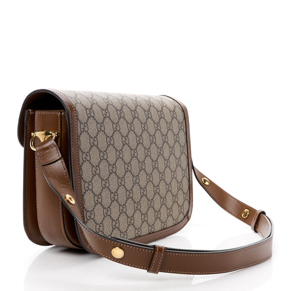 Gucci GG Supreme Monogram Horsebit 1955 Shoulder Bag Beige Brown Sugar 3 of 12