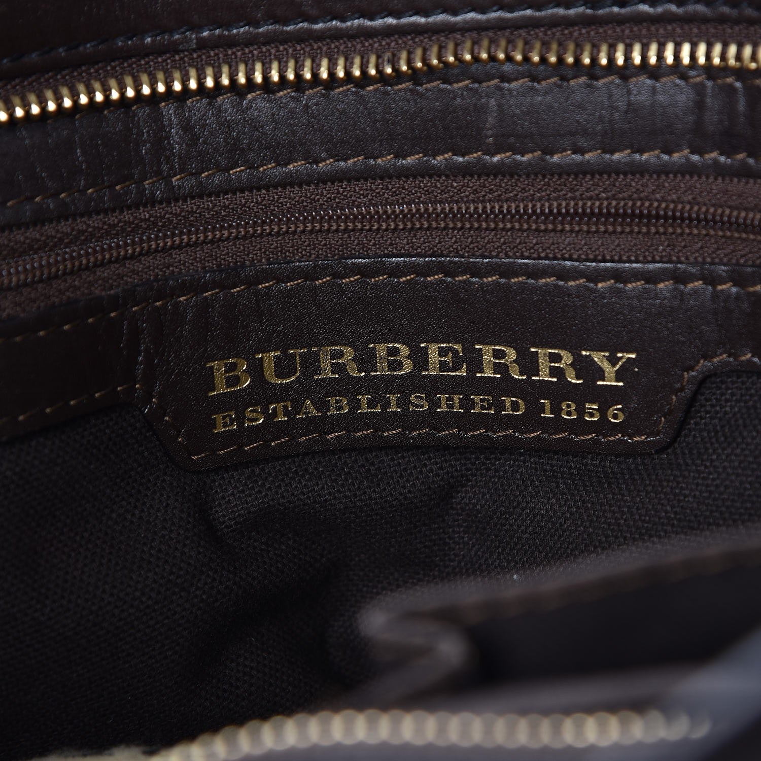 Burberry Haymarket Check Metal Stitch Lowry Dark Brown 6 of 24
