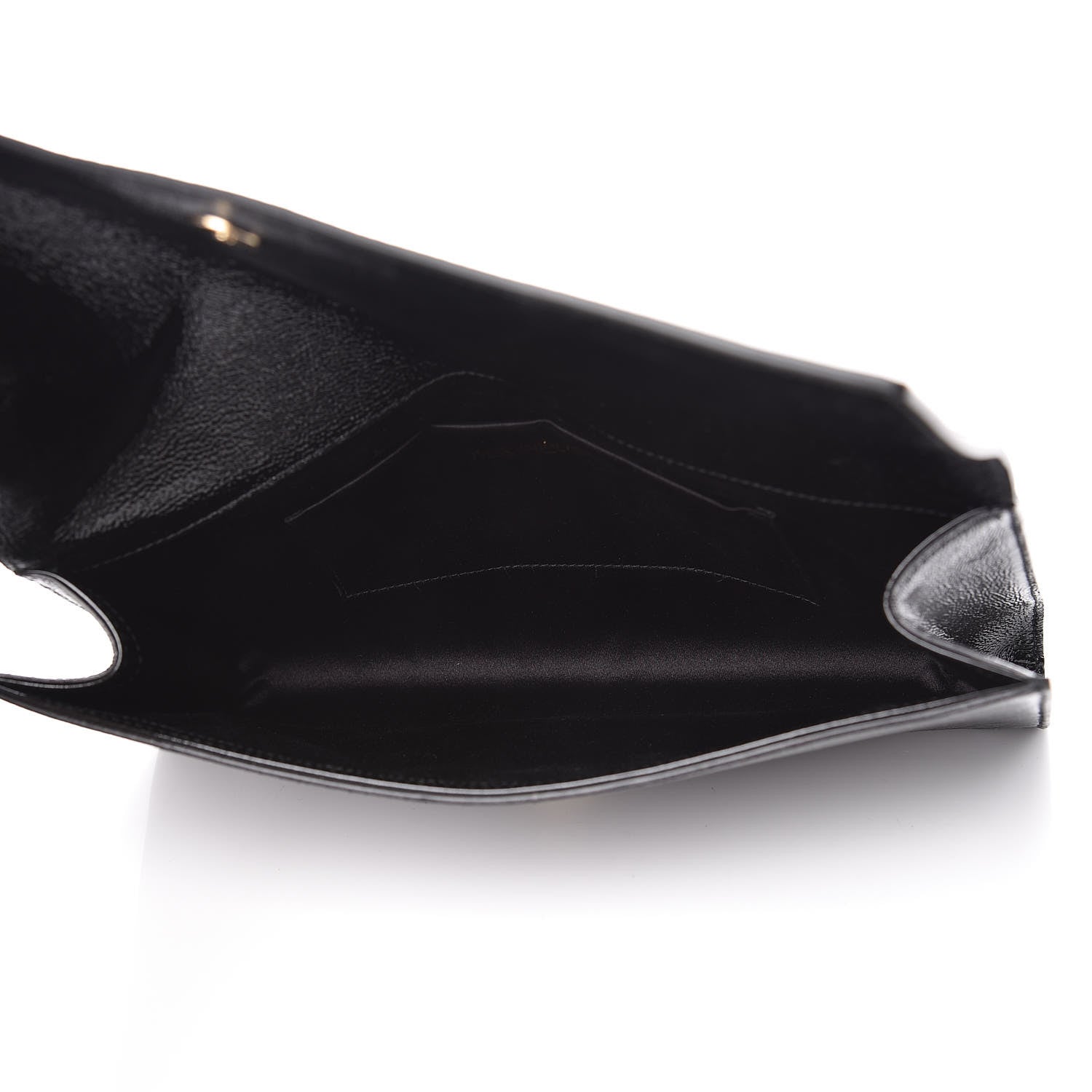 Saint Laurent Textured Patent Monogram Large Belle De Jour Clutch Black 5 of 9