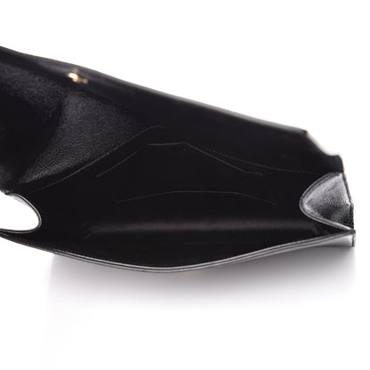 Saint Laurent Textured Patent Monogram Large Belle De Jour Clutch Black 5 of 9