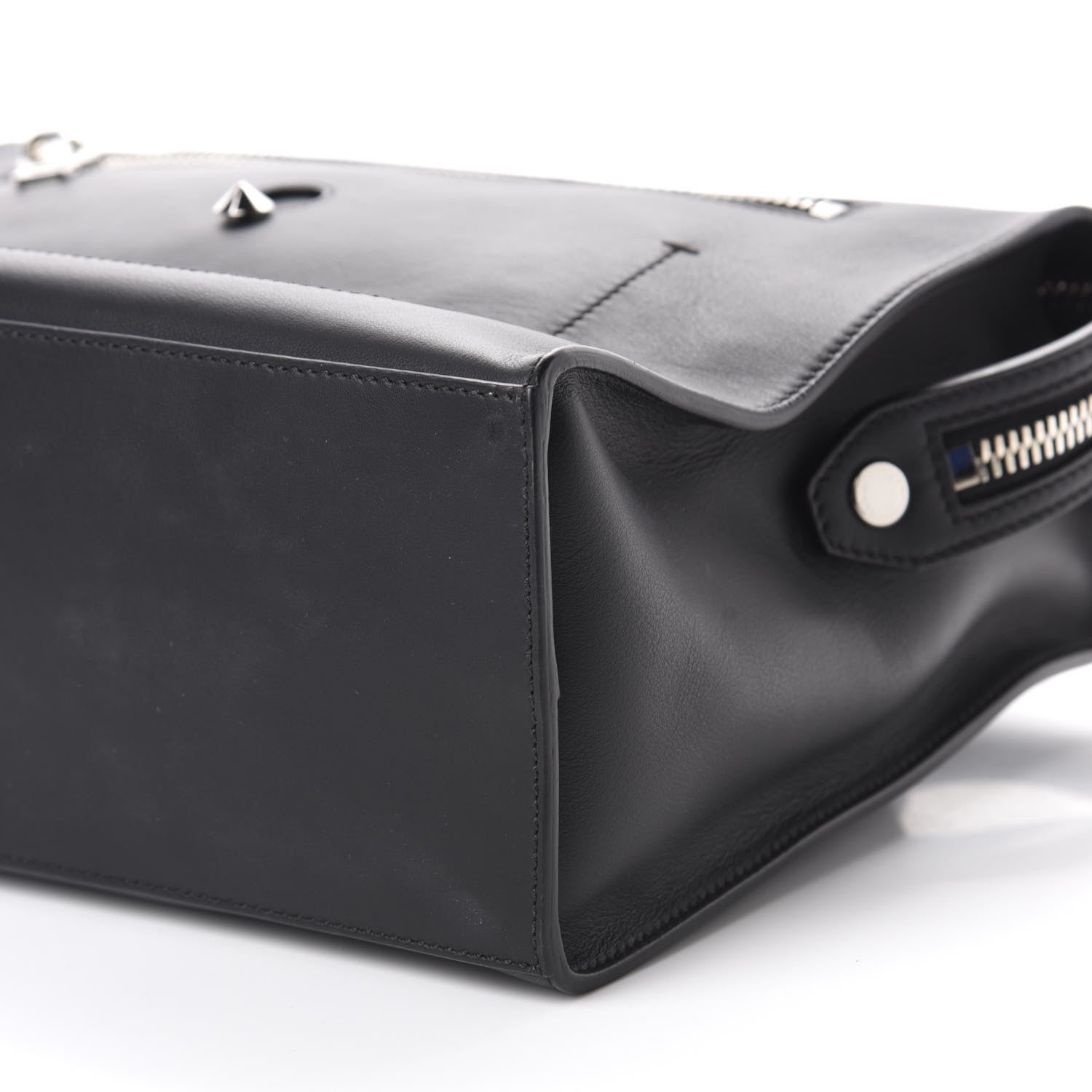 Fendi Calfskin Monster Eyes Lui Urban Briefcase Black 7 of 10