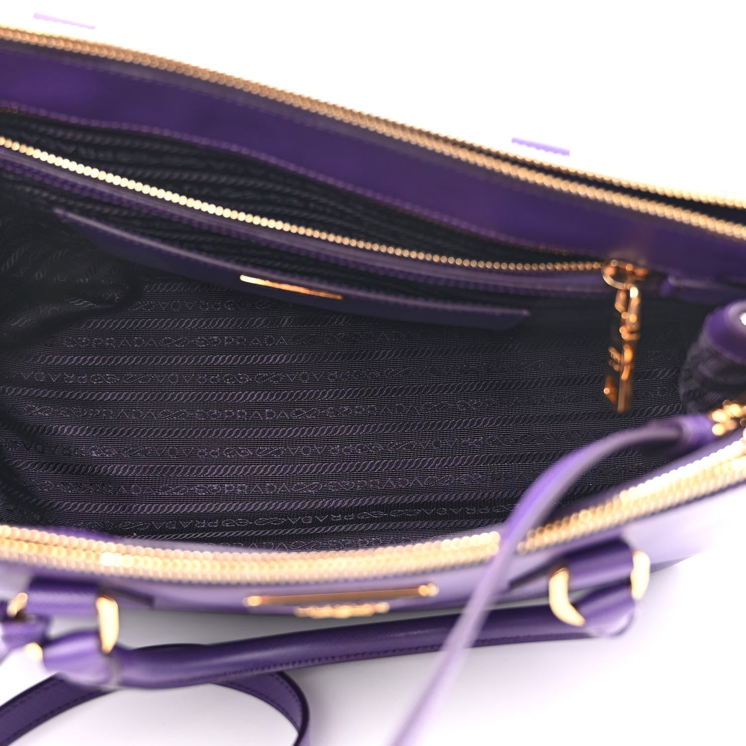 Prada Saffiano Medium Galleria Double Zip Tote Viola 6 of 12