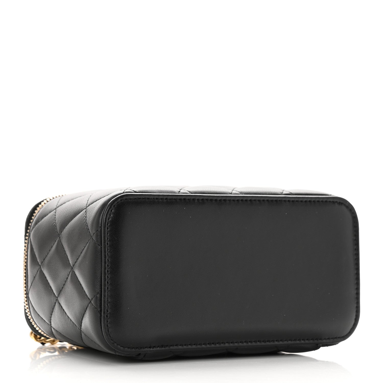 Chanel Lambskin Quilted Small Top Handle Vanity Case With Chain Black 4 of 13