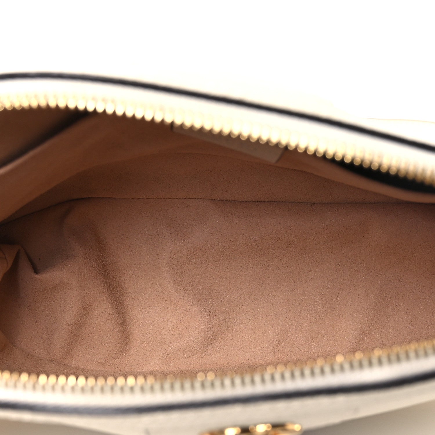 Gucci Textured Dollar Calfskin Web Small Ophidia Dome Shoulder Bag Mystic White 5 of 11