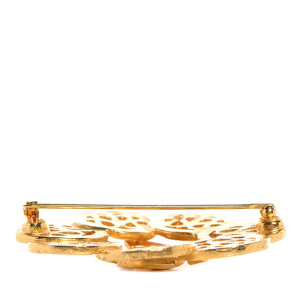 Chanel CC Brooch Gold 3 of 4