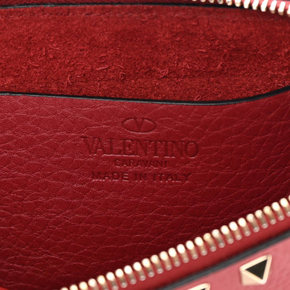 Valentino Garavani Pebbled Calfskin Rockstud Double Zip Camera Crossbody Bag Rosso Valentino 8 of 12