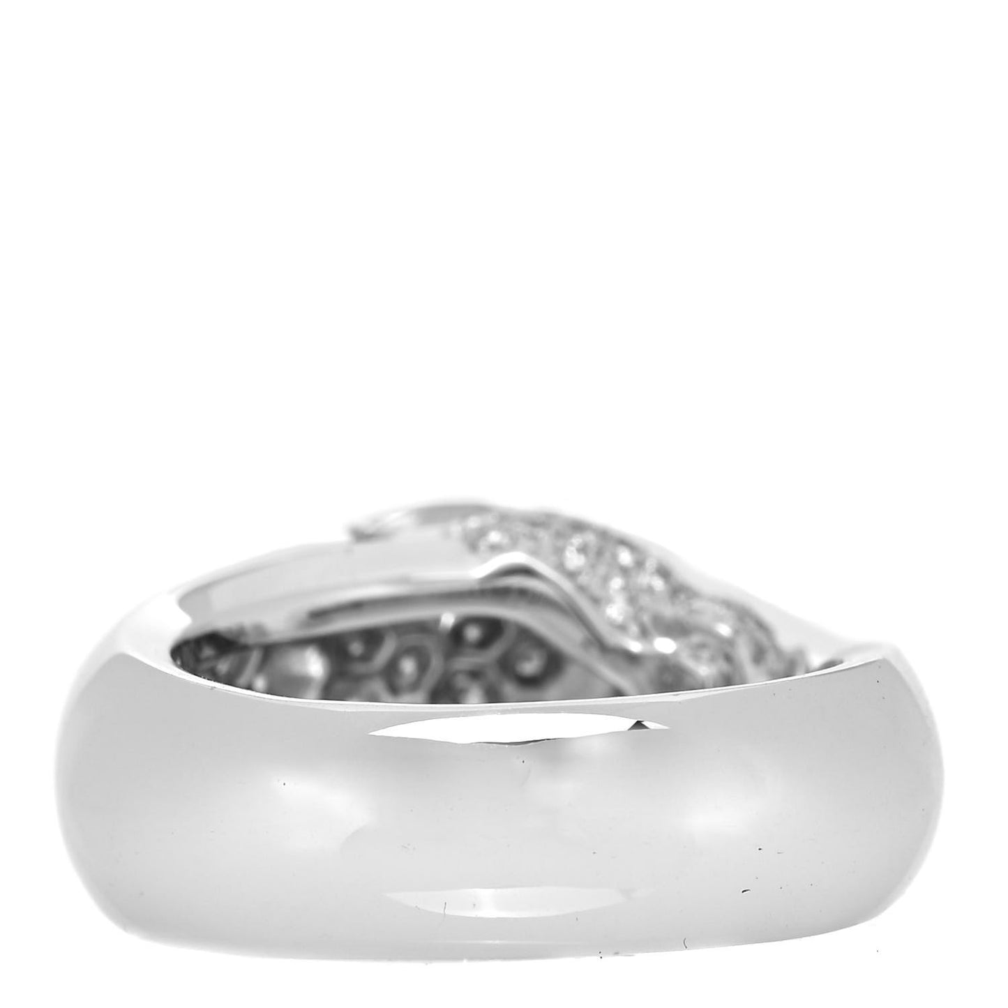 18K White Gold Diamond Black Onyx Emerald Panthere De Cartier Ring 54 7