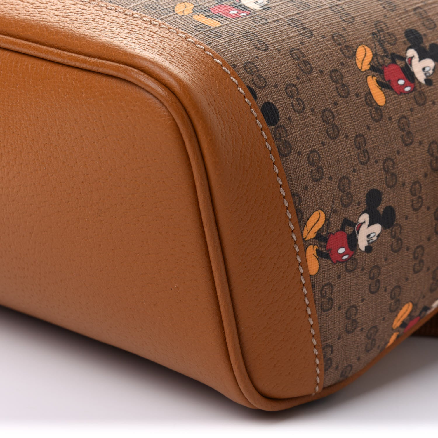 Gucci X DISNEY Mini Vintage GG Supreme Monogram Mickey Mouse Small Dome Backpack Beige Vintage Sun Oil 10 of 10