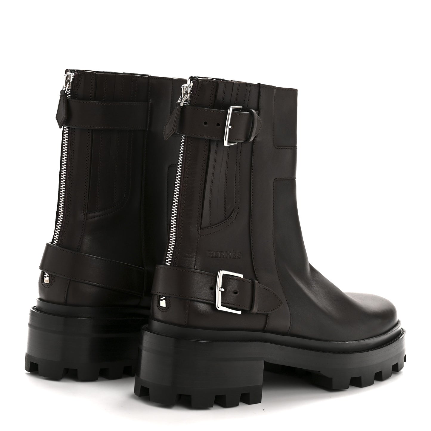 Calfskin Mens Jaimy Ankle Boots 43 Chocolate