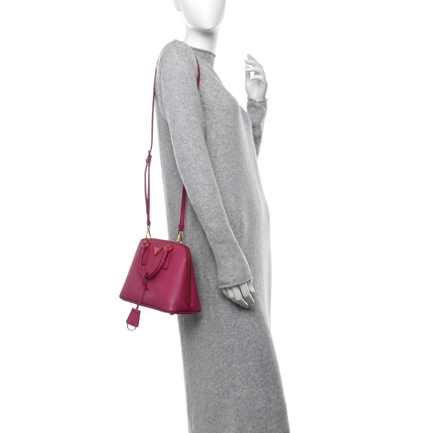 Saffiano Lux Small Promenade Tote Fuxia