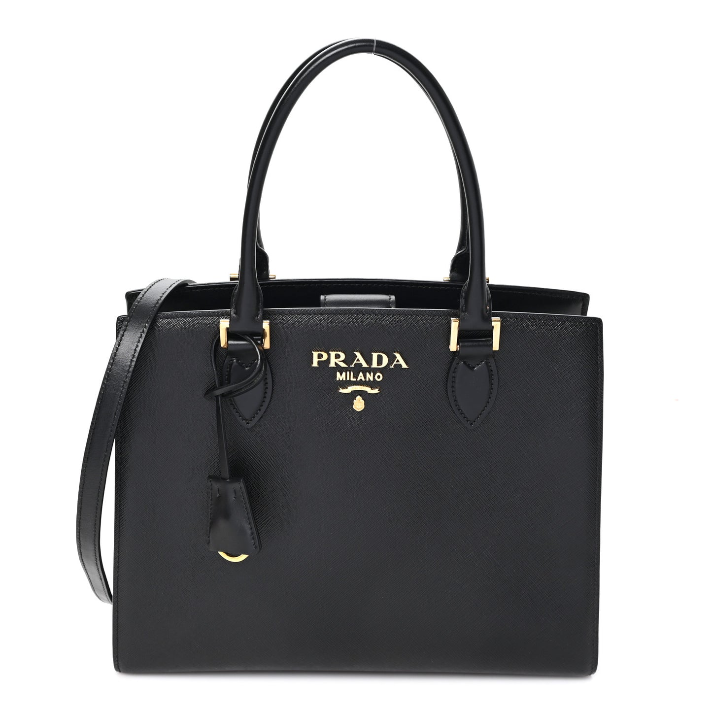 Saffiano Soft Calfskin Large Tote Black