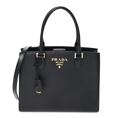 Prada Saffiano Soft Calfskin Large Tote Black 1 of 10