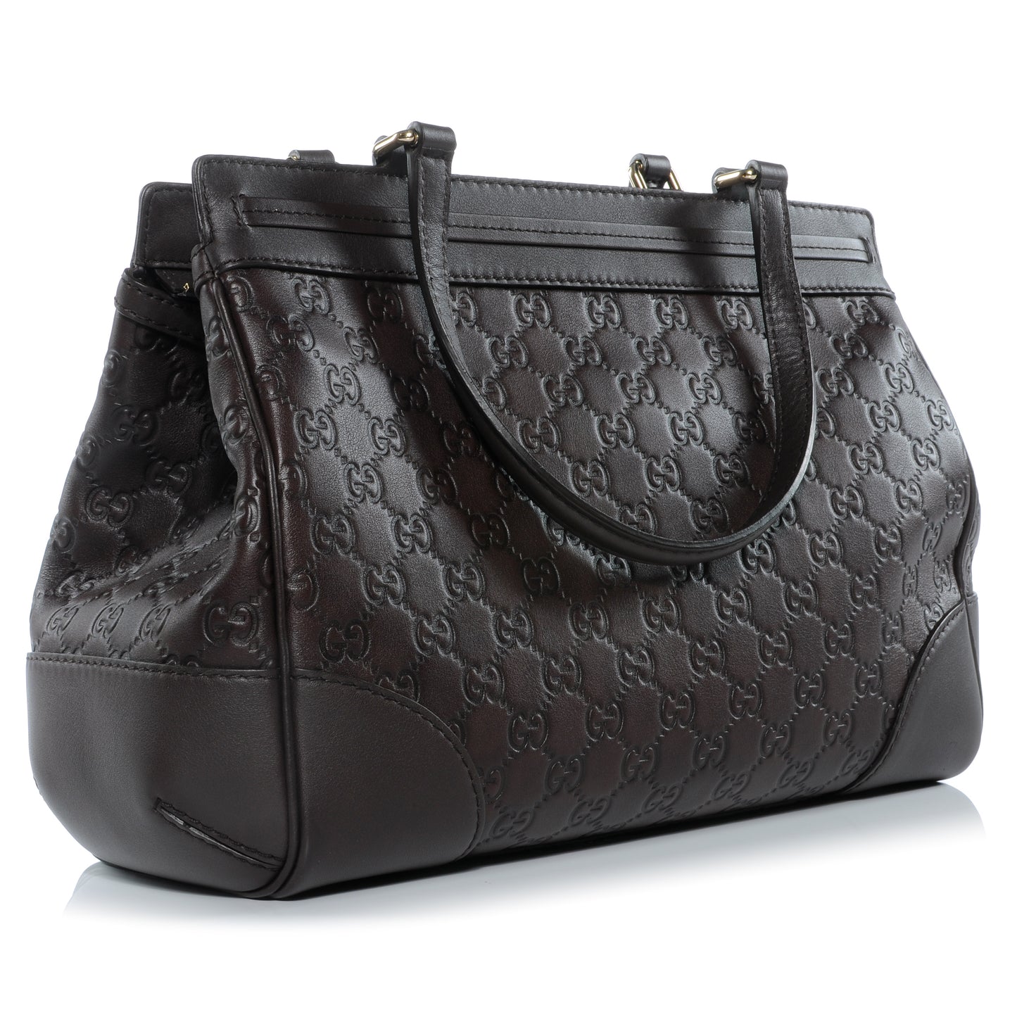 Guccissima Medium Mayfair Tote Dark Brown