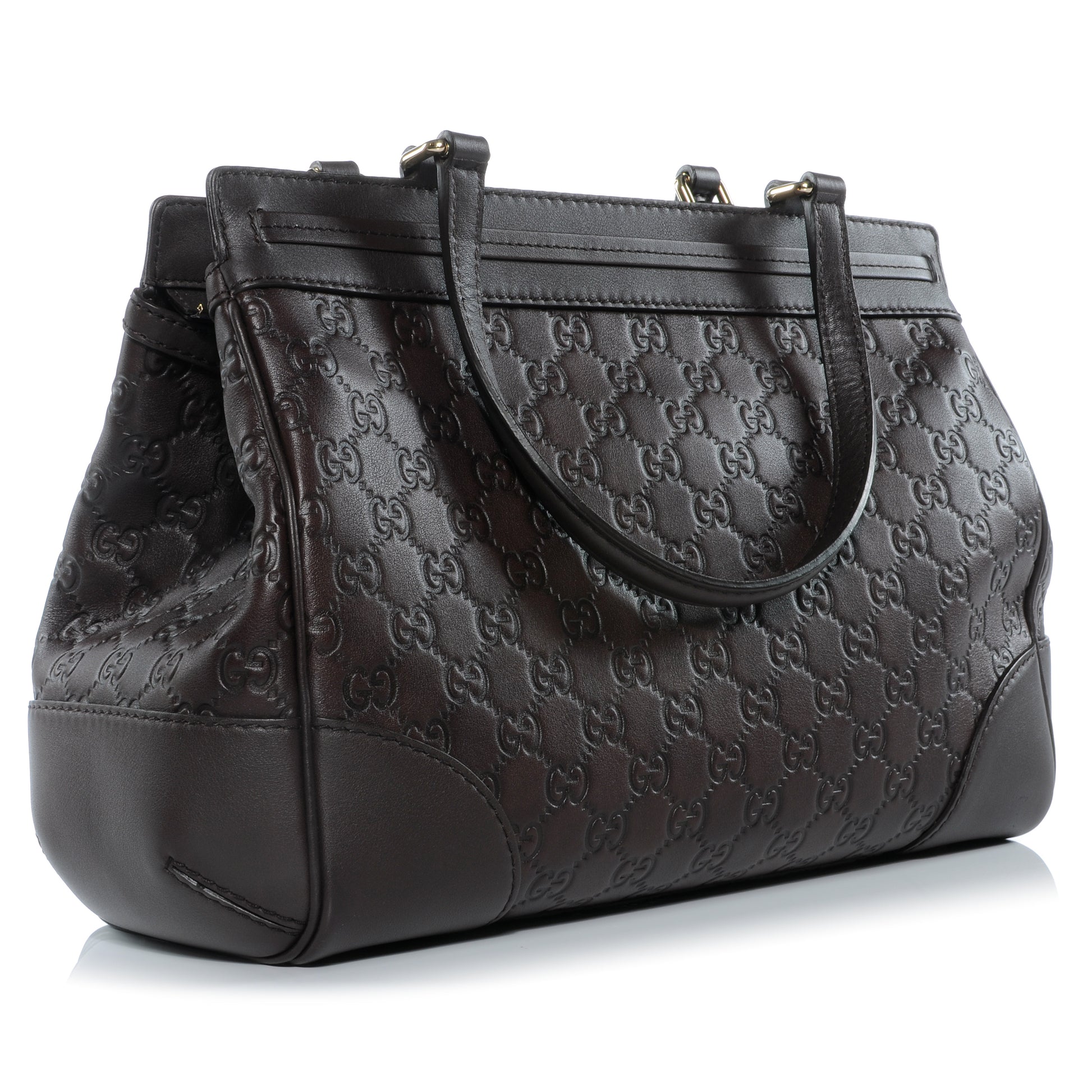 Gucci Guccissima Medium Mayfair Tote Dark Brown 3 of 8