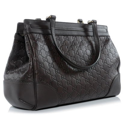 Gucci Guccissima Medium Mayfair Tote Dark Brown 3 of 8