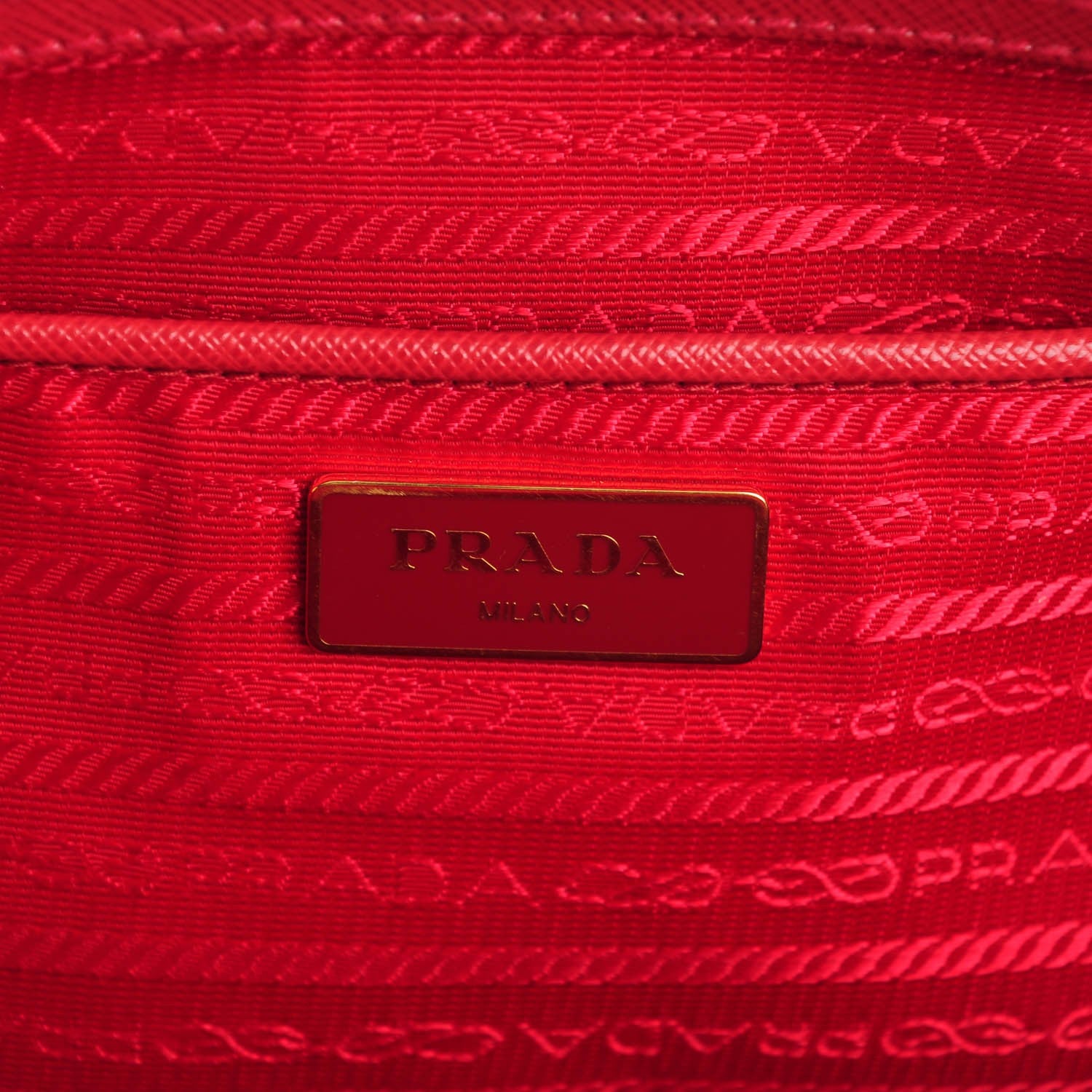 Prada Saffiano Large Galleria Double Zip Tote Fuoco 6 of 8