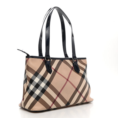 Burberry Nova Check Small Nickie Tote Blue 3 of 13