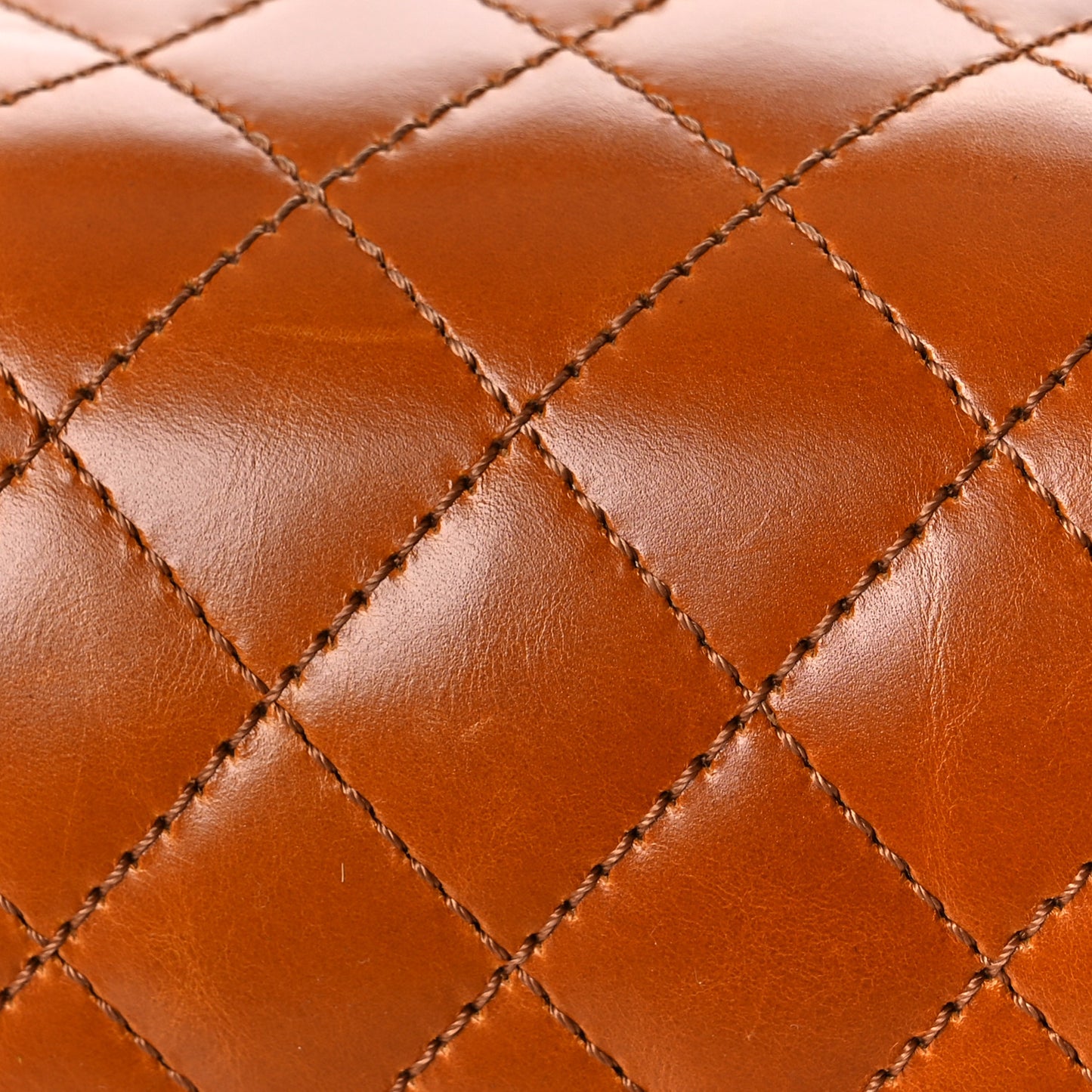 Glazed Calfskin Shearling Quilted Small Mountain Backpack Brown
