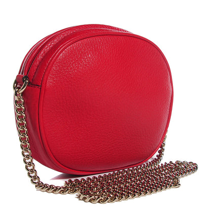 Gucci Pebbled Calfskin Mini Soho Chain Bag Tabasco Red 3 of 7