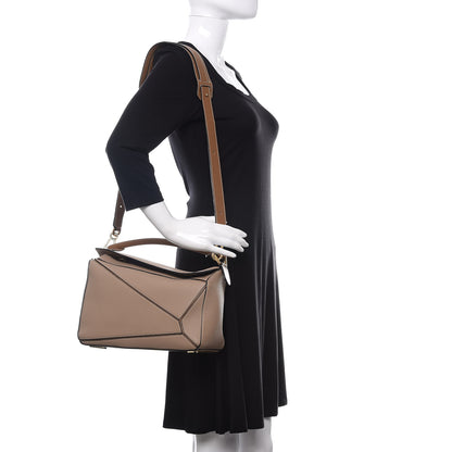 Loewe Calfskin Medium Puzzle Bag Sand Mink 2 of 10