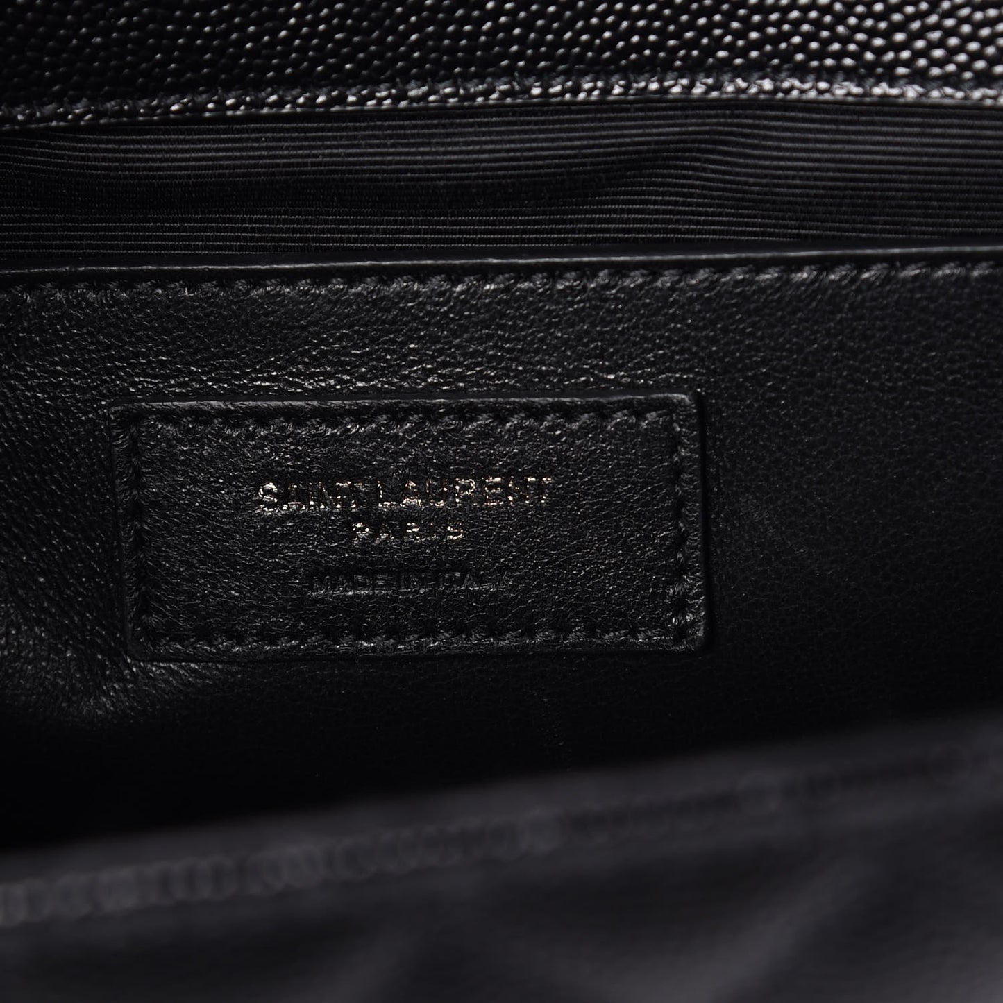 Grain De Poudre Textured Mixed Matelasse Triquilt Medium Monogram Satchel Black