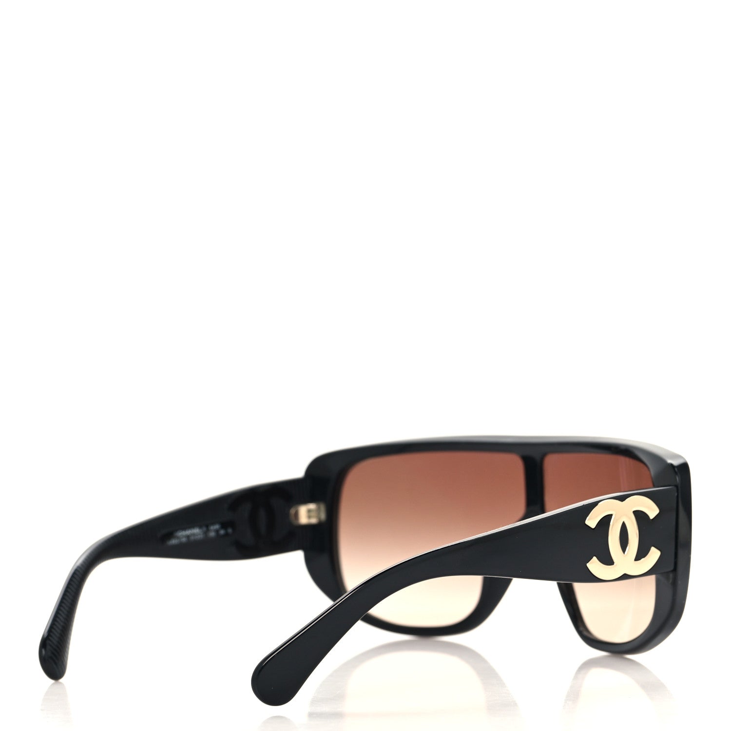 Chanel Acetate Shield Sunglasses 5495 Black 4 of 8