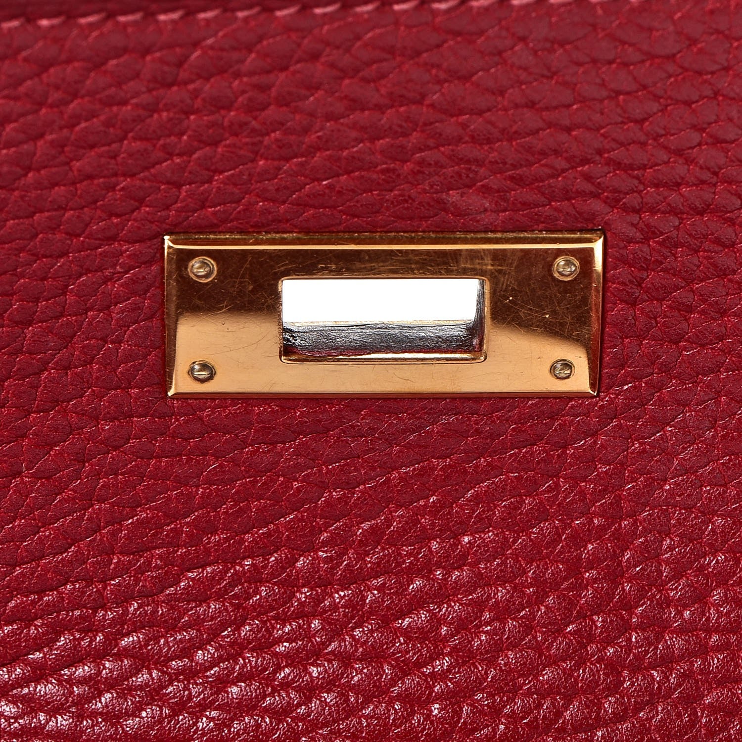 Hermes Taurillon Clemence Retourne Kelly 32 Rouge Garance 32 of 41