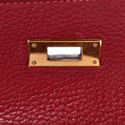 Hermes Taurillon Clemence Retourne Kelly 32 Rouge Garance 32 of 41