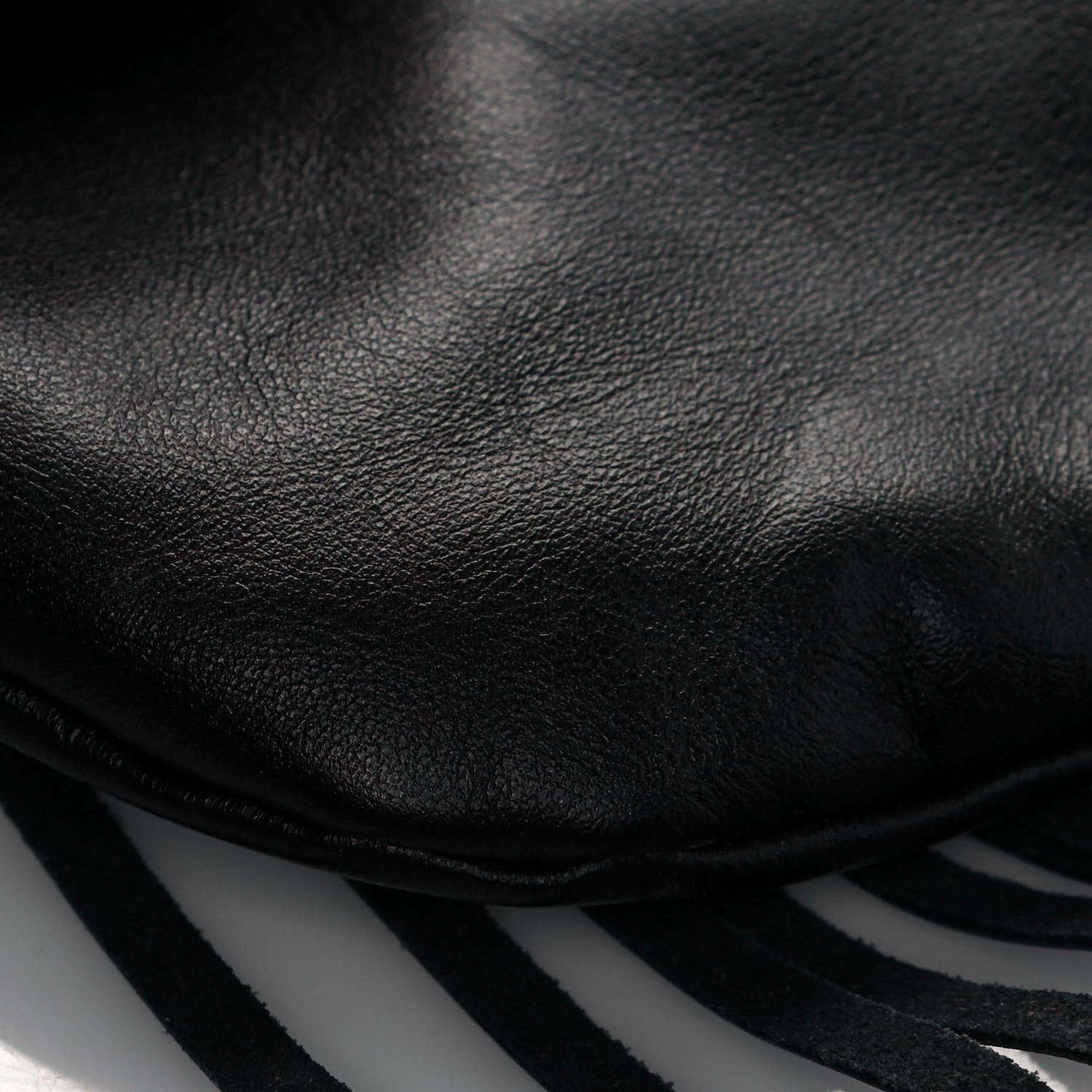 Saint Laurent Calfskin Small Emmanuelle Fringe Hobo Bag Black 10 of 12