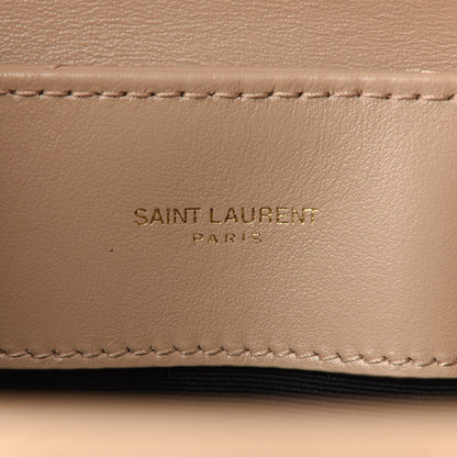 Saint Laurent Calfskin Y Quilted Monogram Medium Loulou Chain Satchel Dark Beige 6 of 9