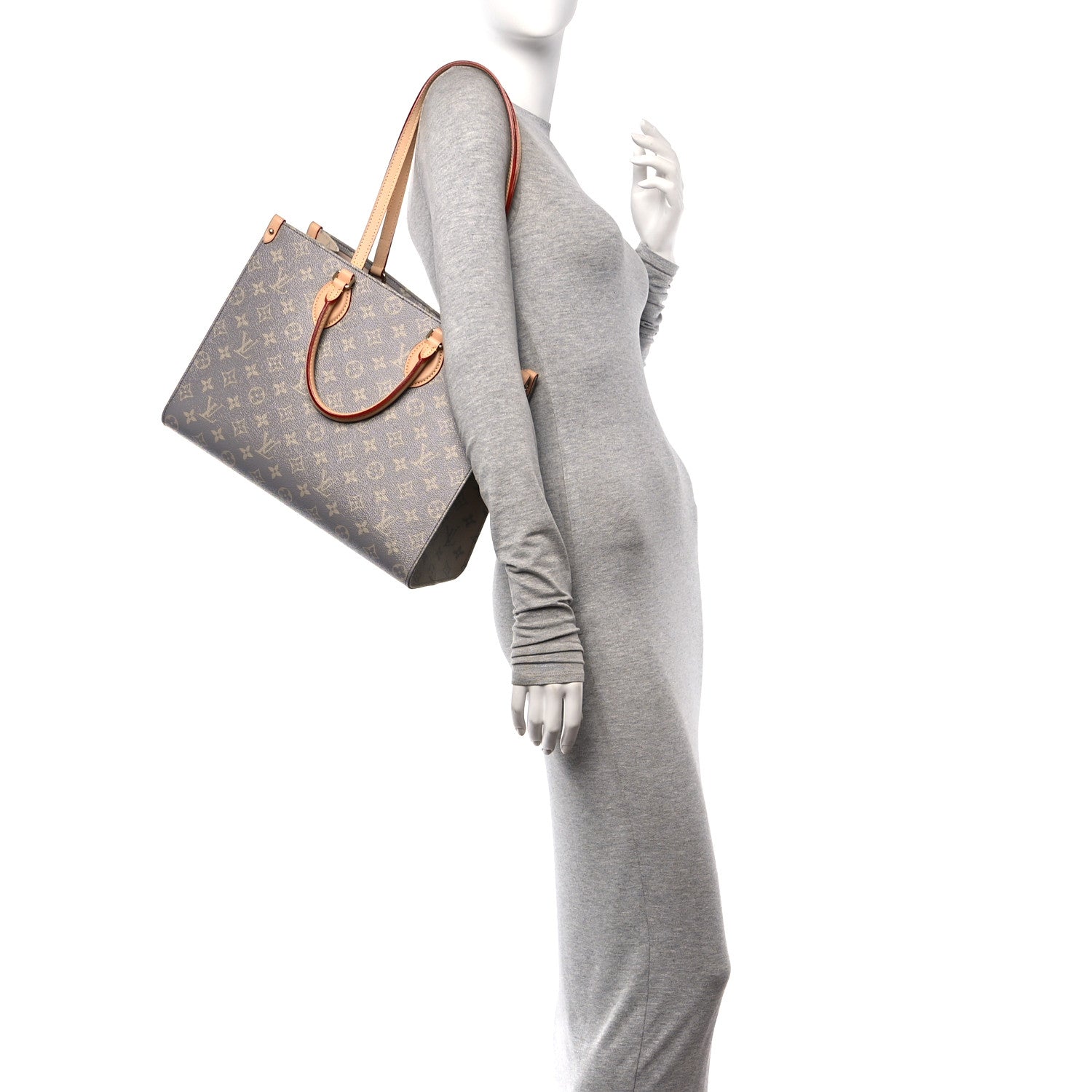 Louis Vuitton Monogram Onthego MM Trianon Gray 2 of 10