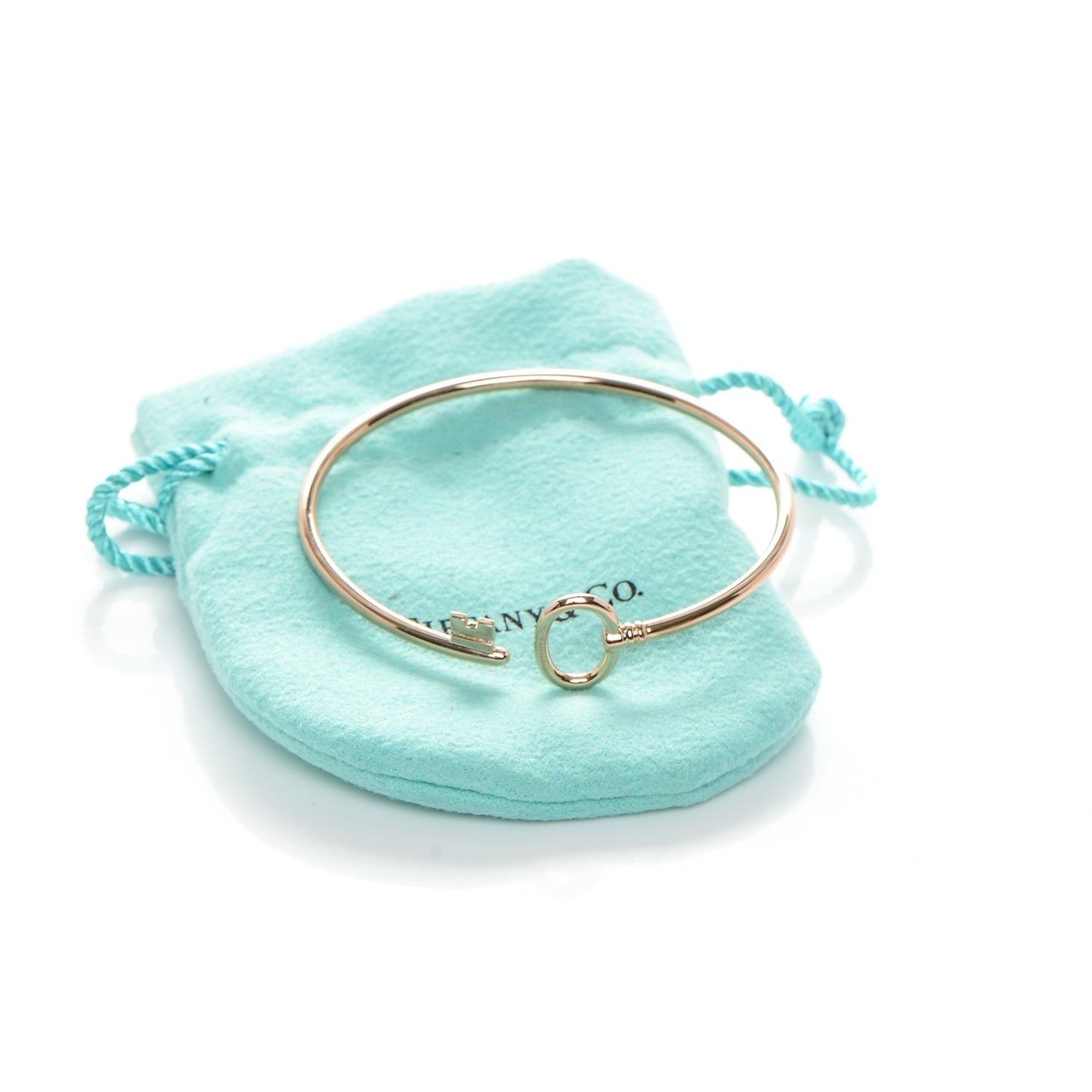 18K Rose Gold Keys Wire Bracelet