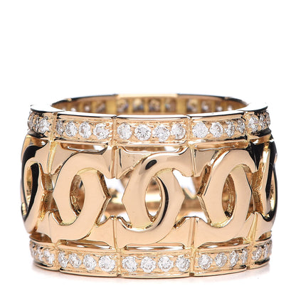 Cartier 18K Yellow Gold Diamond Entrelaces Ring 52 6 1 of 6