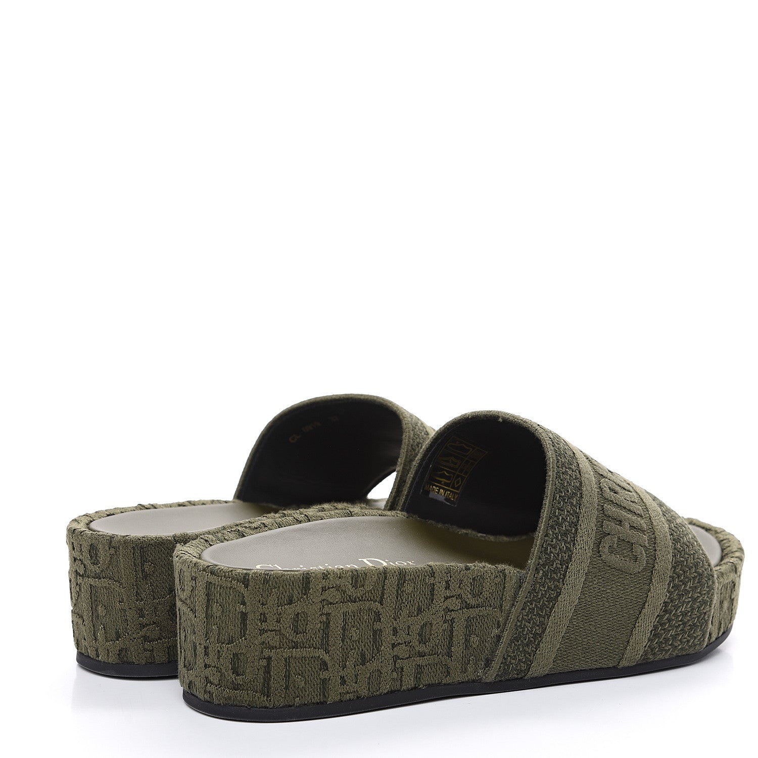 Christian Dior Oblique Denim D-Way Platform Sandal 37 Kaki 4 of 8