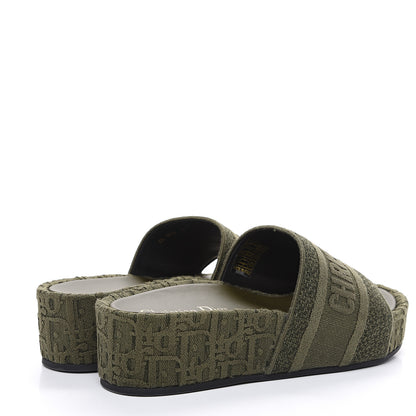 Christian Dior Oblique Denim D-Way Platform Sandal 37 Kaki 4 of 8