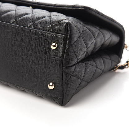 Chanel Caviar Quilted Small Coco Handle Flap Black 7 of 10