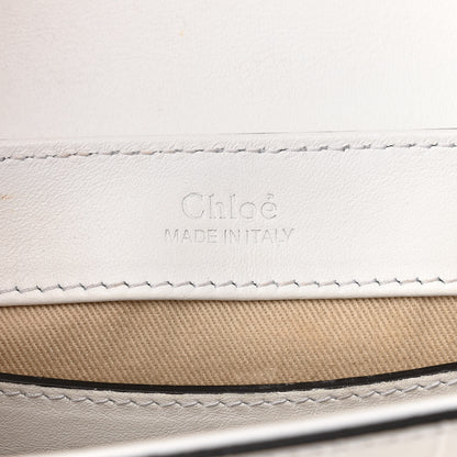 Chloe Calfskin Crocodile Embossed Mini C Double Carry Brilliant White 6 of 9