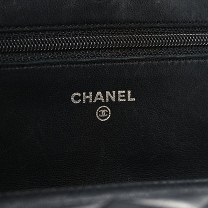 Chanel Lambskin Quilted Wallet On Chain WOC Black 6 of 11