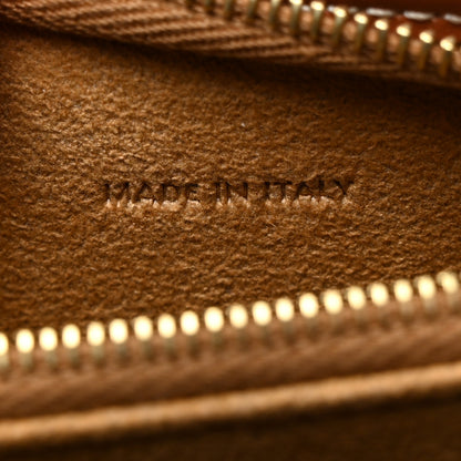 Celine Triomphe Canvas Calfskin Jewelry Pouch Tan 6 of 8