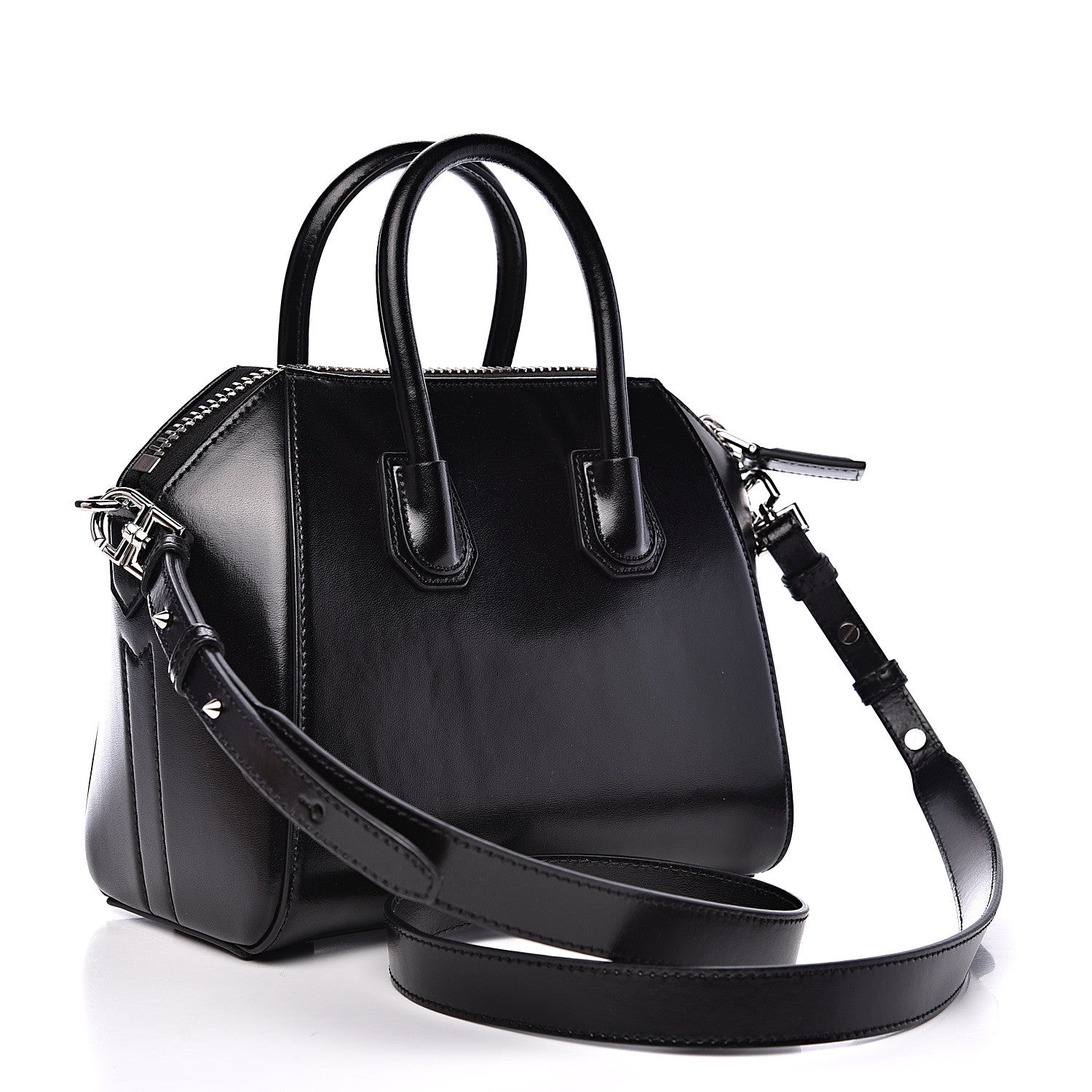 Givenchy Shiny Lord Calfskin Mini Antigona Black 2 of 9