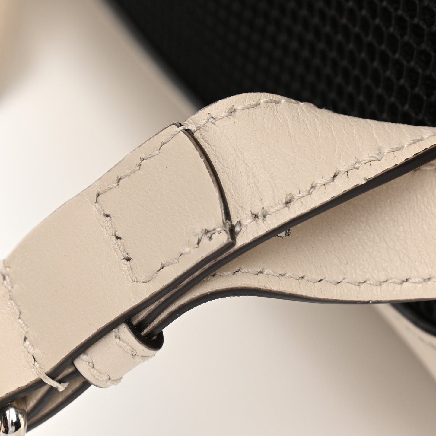 Calfskin GG Tennis Embossed Backpack Mystic White Black
